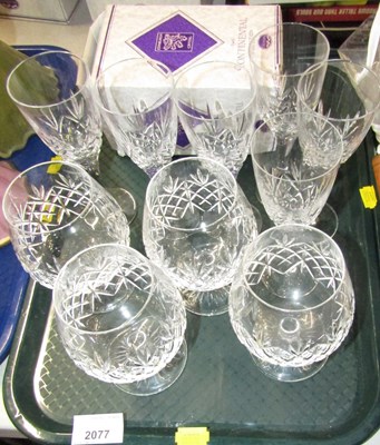 Lot 2077 - A group of Edinburgh Crystal, including sherry...