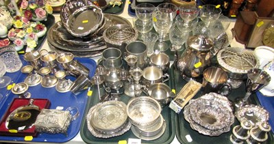 Lot 2081 - Metalware, including coffee pot, coasters,...