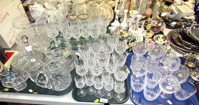 Lot 2082 - Cut glass drinking glasses, including wine,...