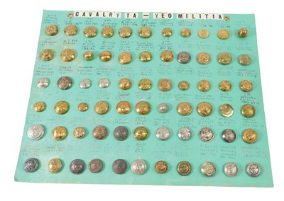 Lot 275 - A collection of buttons, representing Cavalry,...