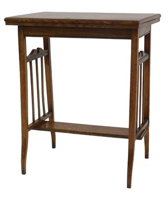 Lot 467 - An Edwardian oak card table, the rectangular...