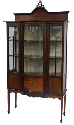 Lot 456 - An Edwardian mahogany parquetry and boxwood...