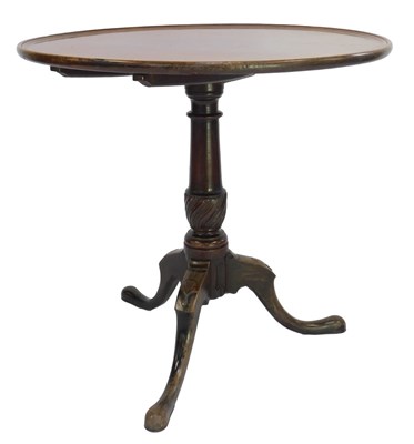 Lot 465 - A George III mahogany tilt top table, the...