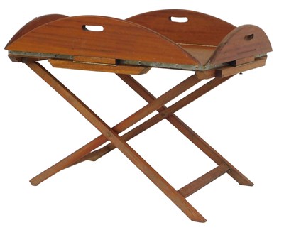 Lot 502 - A mahogany butler's tray and stand, the tray...