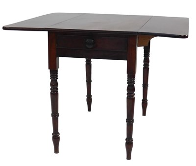 Lot 749 - A 19thC mahogany Pembroke table, the...