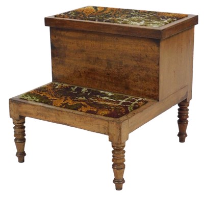 Lot 509 - A set of Victorian mahogany library steps,...