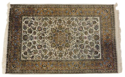 Lot 518 - A Persian silk type rug, with an all over...
