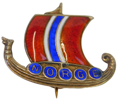 Lot 99 - A Norwegian silver and enamel brooch, by H C...