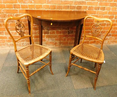 Lot 1001 - A mahogany satinwood crossbanded and ebony...