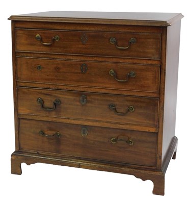 Lot 755 - A George III style mahogany chest of drawers,...