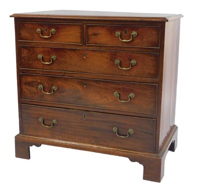Lot 481 - A George III mahogany chest of drawers,...