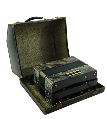 Lot 416 - A Hohner piano accordion, twenty one buttons,...