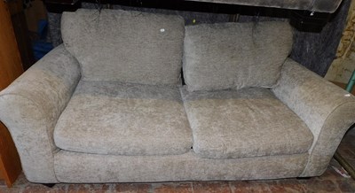 Lot 1191 - A Habitat grey upholstered two seater sofa bed,...