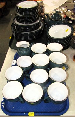 Lot 2165 - A Denby part tea/dinner service in green and...