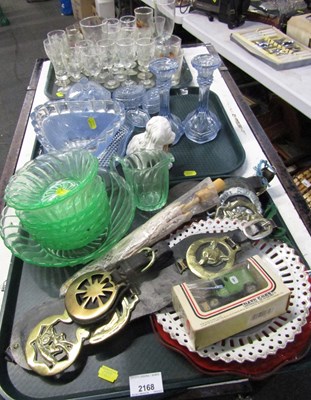 Lot 2168 - Glassware, including etched wine glasses,...