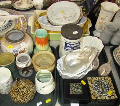 Lot 2183 - Ceramics, including a Shelley vase, and other...