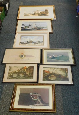 Lot 2115 - Pictures and prints, including watercolour by...