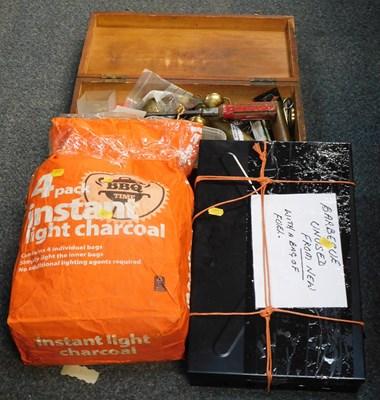 Lot 2118 - A wooden case containing clock repair tools,...