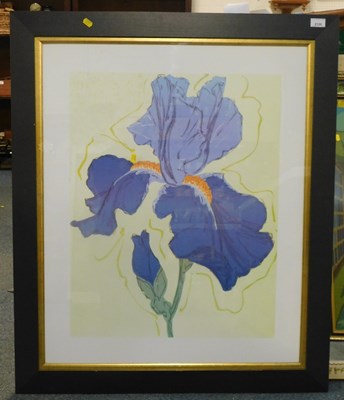 Lot 2120 - A floral study print, framed and glazed, 102cm...