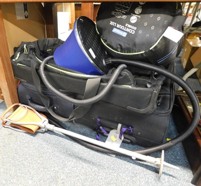 Lot 2144 - Camping equipment, including a foot pump,...
