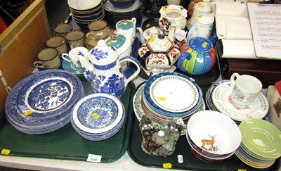 Lot 2147 - Ceramics, including blue and white wares,...