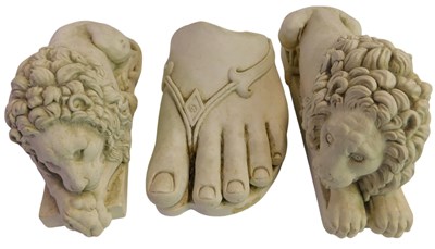 Lot 570 - A pair of Art Form plaster Chatsworth...