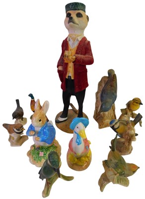 Lot 572 - A group of Goebel and other porcelain birds,...