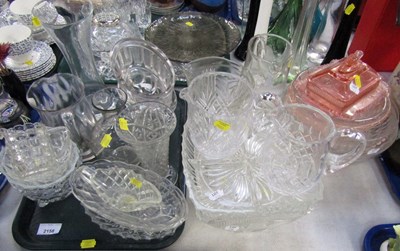 Lot 2158 - Glassware, including coloured glass, cut glass,...