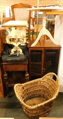 Lot 1031 - A cream two tier occasional table or coffee...