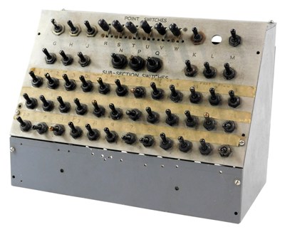 Lot 544 - A 20thC set of instrument panel switches,...