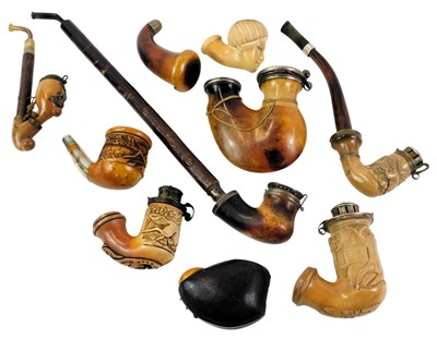 Lot 548 - Various Meerschaum pipe bowls, to include...