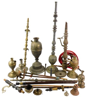 Lot 550 - Various Eastern hookah pipes, to include...