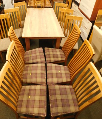 Lot 1037 - An oak dining table, 90cm wide, 175cm long,...