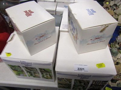 Lot 2221 - Six Lilliput Lane models, including An Apple a...