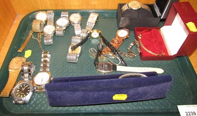 Lot 2239 - Costume jewellery, in the form of watches, two...