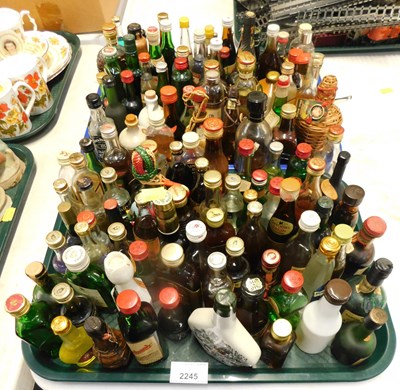 Lot 2245 - A large selection of miniature alcohol bottles,...