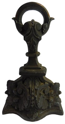 Lot 593 - A Victorian cast iron door stop, with acorn...
