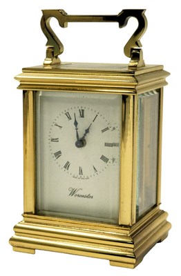 Lot 607 - A Worcester miniature brass carriage...