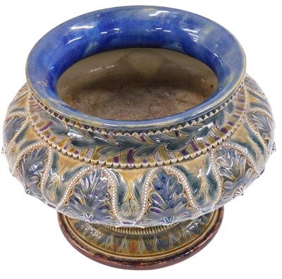 Lot 9 - A Doulton Lambeth stoneware urn, decorated...