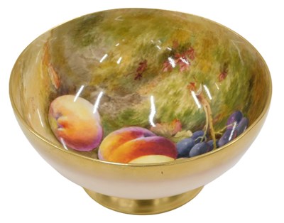 Lot 10 - A Royal Worcester porcelain bowl, painted to...