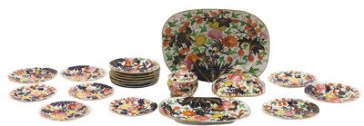 Lot 6 - A 19thC English porcelain part dinner service,...