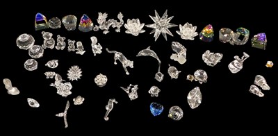 Lot 134 - A collection of Swarovski crystal animals, to...