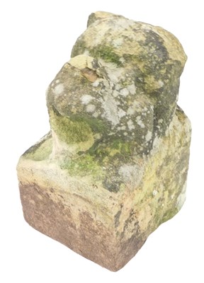 Lot 136 - An ancient sandstone carving of a gargoyle, on...