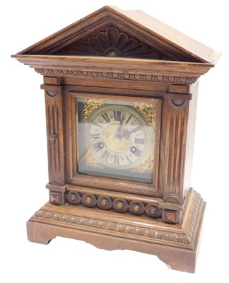 Lot 140 - A late 19th/early 20thC German mantel clock,...