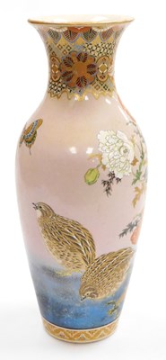 Lot 7 - A Japanese Meiji period Satsuma vase, by...