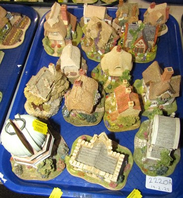 Lot 2220A - Miniature housing models, including a Temple...