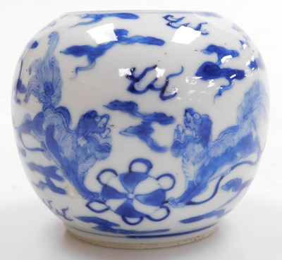 Lot 39 - A Chinese porcelain blue and white vase,...
