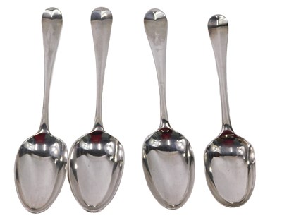 Lot 17 - An associated set of four 18thC silver Old...