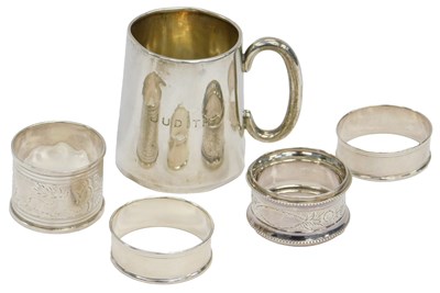 Lot 24 - A collection of small silver, to include...