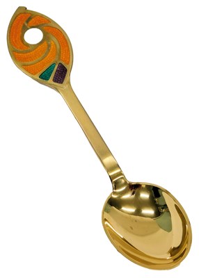 Lot 29 - A commemorative Danish white metal spoon,...